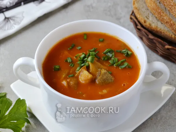 Фото блюда: Томатный суп с грибами