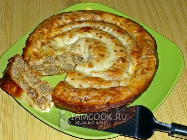 Фото блюда: Вертута из блинов с мясом