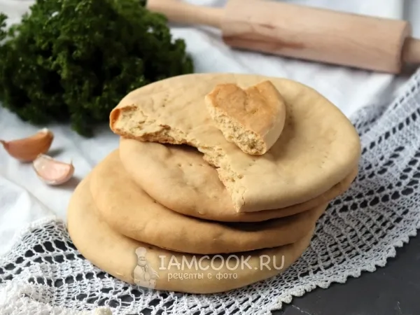 Фото готового блюда: Постные лепешки без дрожжей в духовке