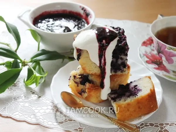 Фото блюда: Пирог с черникой из бездрожжевого теста