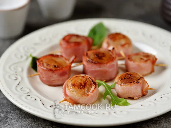 Фото блюда: Гребешок в беконе