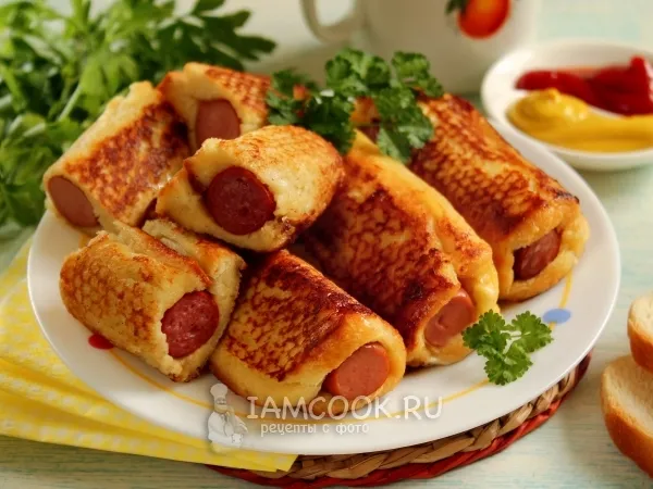 Фото готового блюда: Сосиски в хлебе для тостов