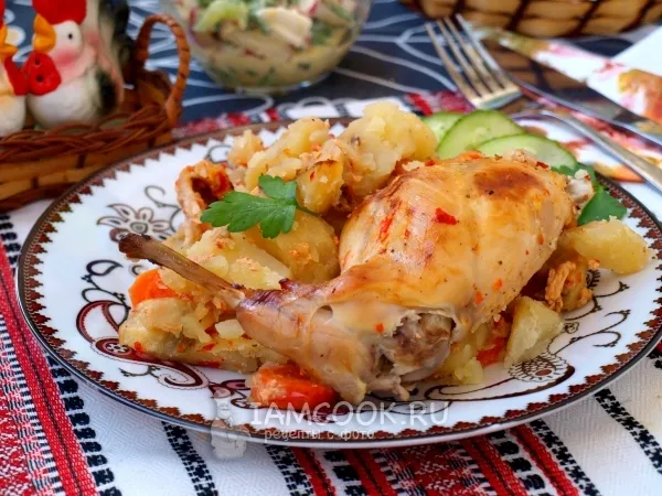 Фото готового блюда: Кролик в рукаве в духовке