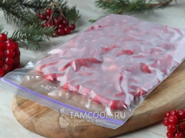 Фото блюда: Заморозка калины на зиму