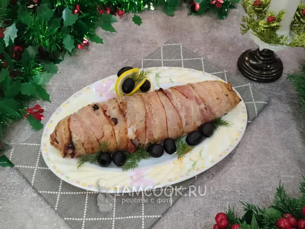 Фото блюда: Горбуша в беконе в духовке