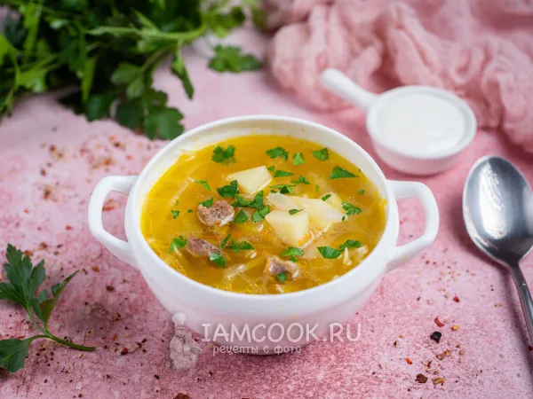 Фото готового блюда: Щи из свежей капусты в афганском казане