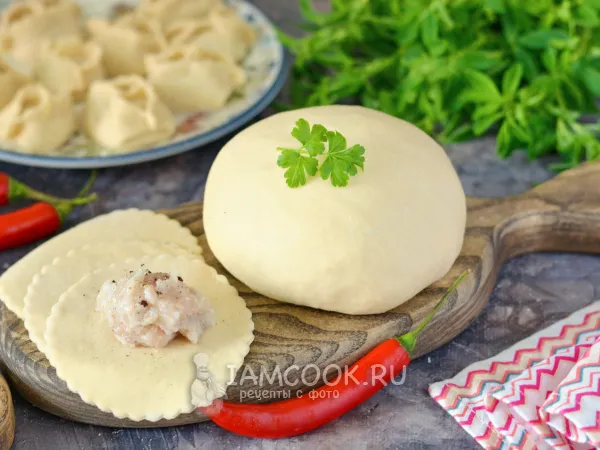 Фото блюда: Заварное тесто на манты с яйцом