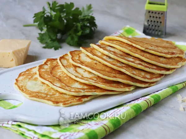 Фото готового блюда: Сырные панкейки