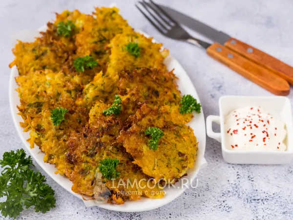 Фото блюда: Тыквенные драники с сыром