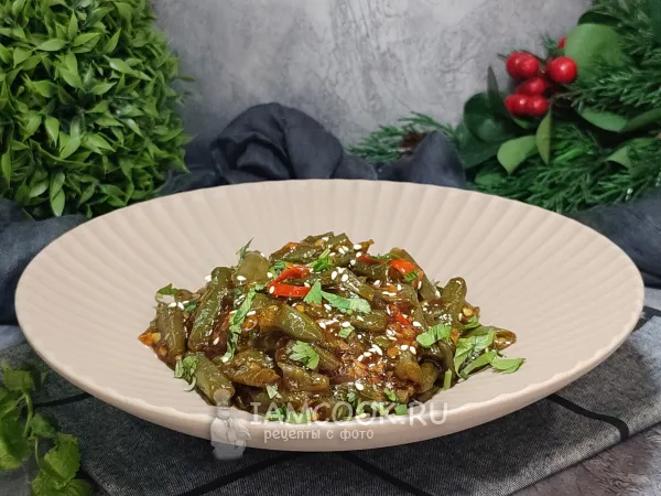 Фото готового блюда: Стручковая фасоль в кисло-сладком соусе