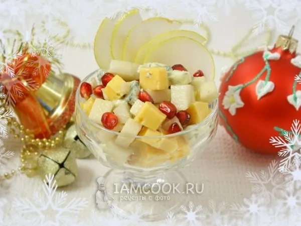 Фото блюда: Фруктовый новогодний салат