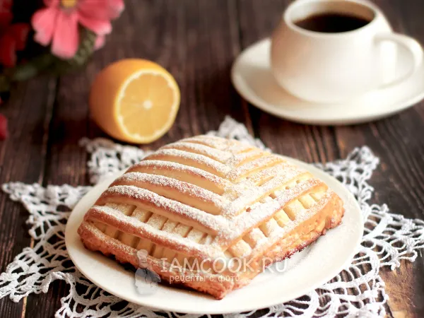Фото блюда: Пирог с апельсином и лимоном (на дрожжах)