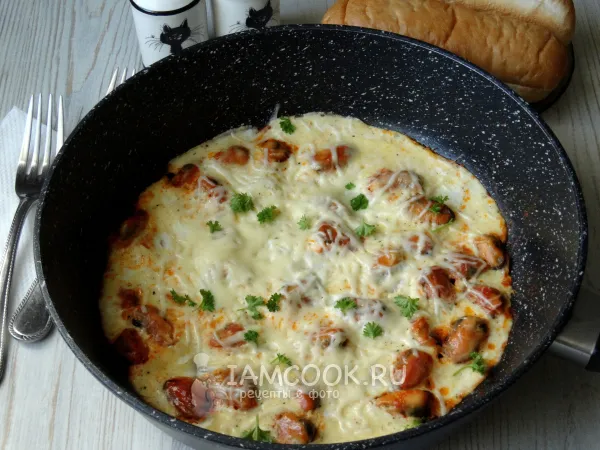 Фото готового блюда: Омлет с мидиями