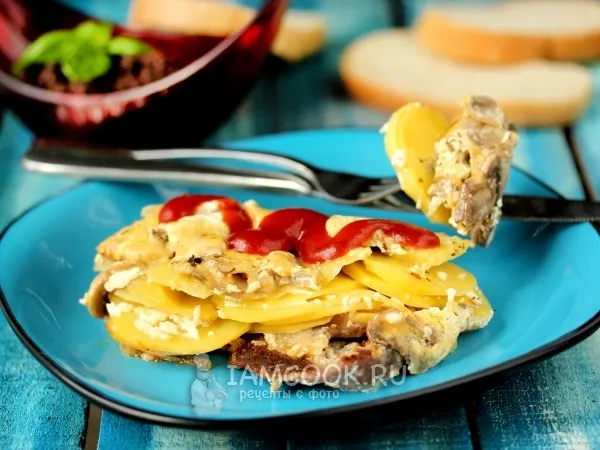 Фото блюда: Мясо по-французски в мультиварке