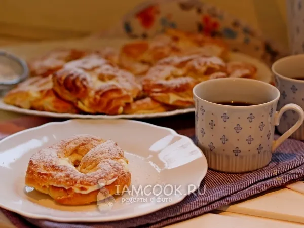 Фото блюда: Заварные кольца с творогом по ГОСТ