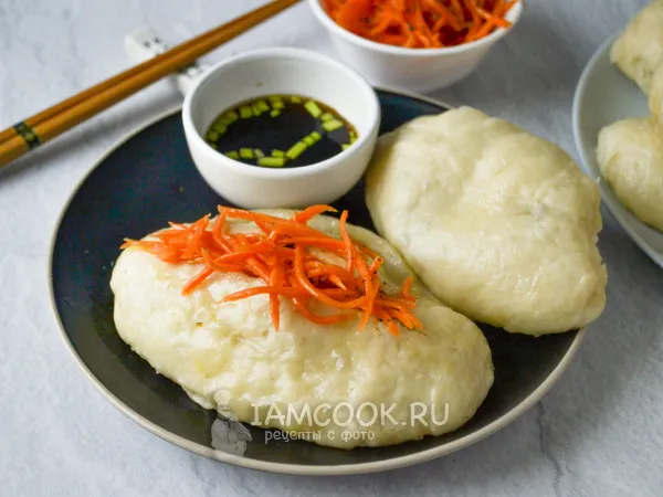 Фото готового блюда: Корейские пирожки на пару с мясом
