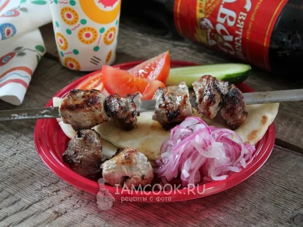 Фото блюда: Шашлык из свиного окорока