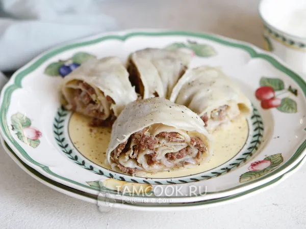 Фото блюда: Ханум с фаршем и капустой