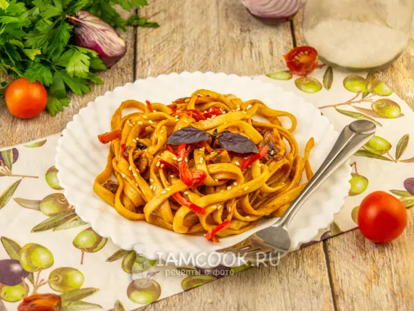 Фото блюда: Лингвини с беконом