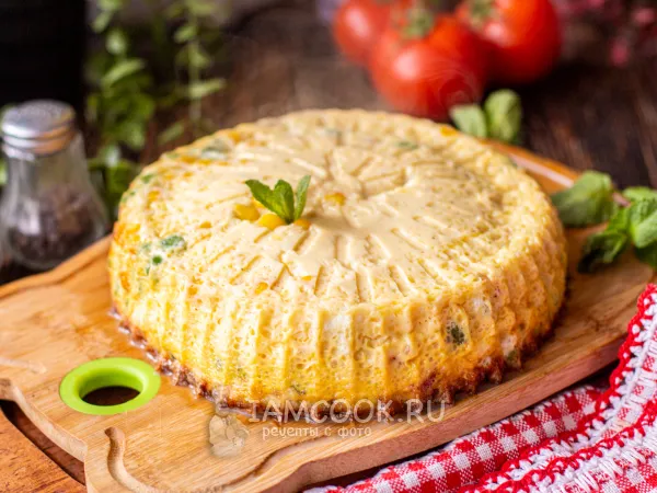 Фото блюда: Омлет с овощами в аэрогриле