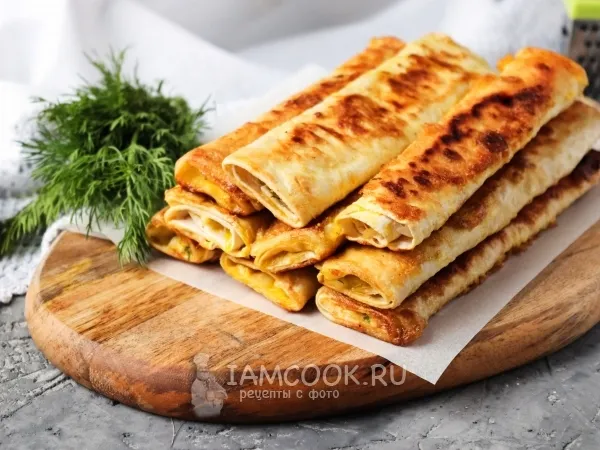 Фото готового блюда: Сырные палочки из лаваша