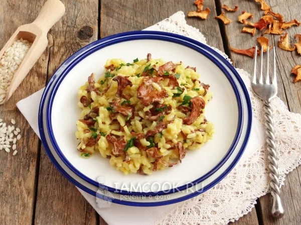 Фото блюда: Ризотто с лисичками