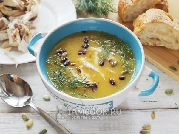 Фото блюда: Тыквенный суп-пюре с курицей