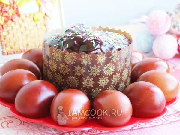 Фото блюда: Яйца крашеные на Пасху