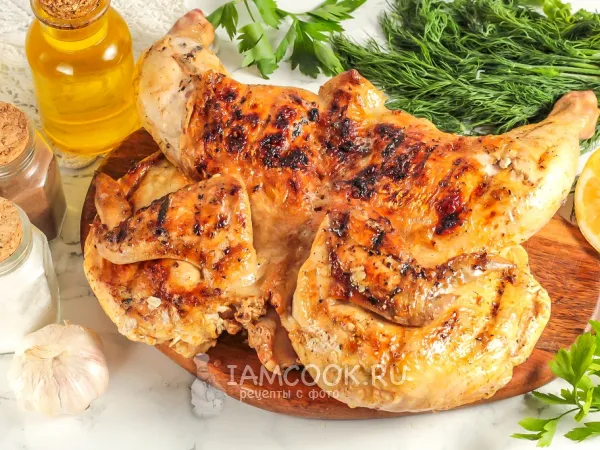 Фото блюда: Цыпленок табака на мангале