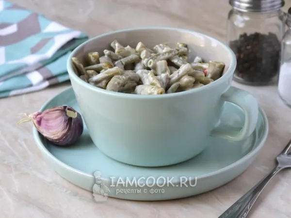 Фото блюда: Стручковая фасоль в сметане (на сковороде)