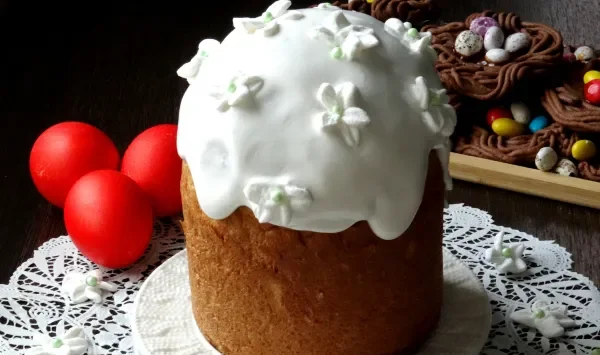Фото блюда: Цветы из маршмеллоу для кулича