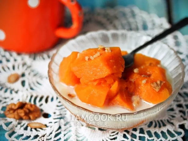 Фото готового блюда: Тыква с молоком в мультиварке