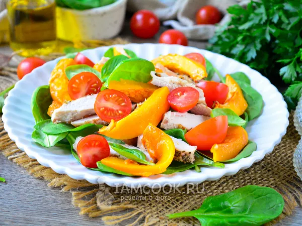 Фото блюда: Салат с индейкой и тыквой