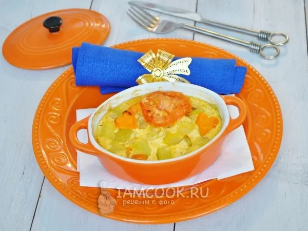 Фото блюда: Запеканка овощная с кабачками