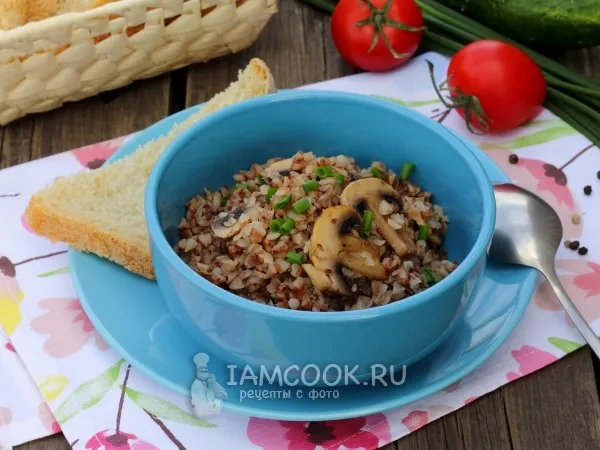 Фото блюда: Гречневая каша с грибами