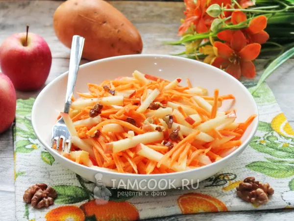 Фото блюда: Салат из батата и яблок