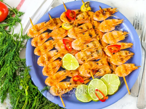 Фото готового блюда: Креветки на электрогриле