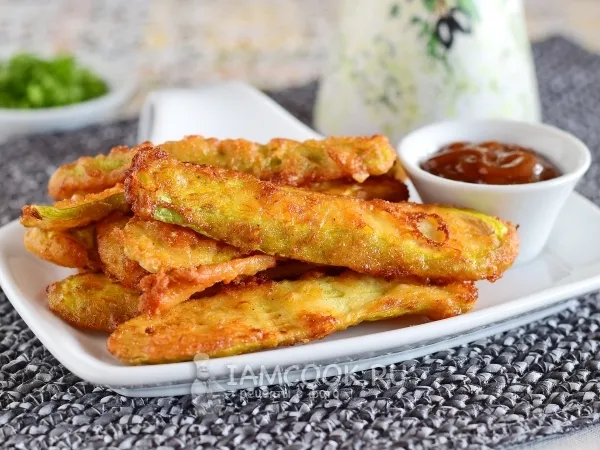 Фото блюда: Кабачки в кляре с сыром