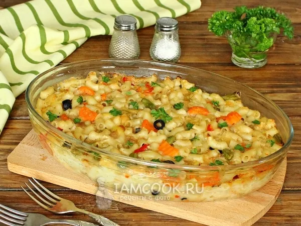 Фото блюда: Постная запеканка из макарон