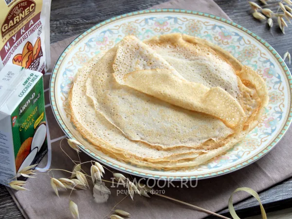 Фото блюда: Безглютеновые блины на кокосовом молоке
