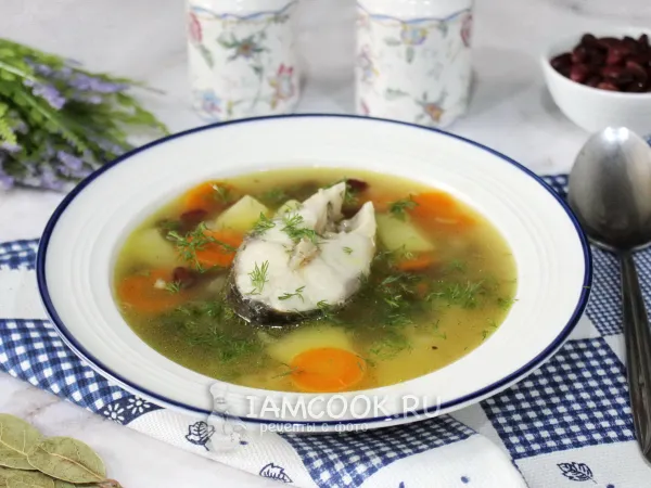 Фото блюда: Рыбный суп с фасолью