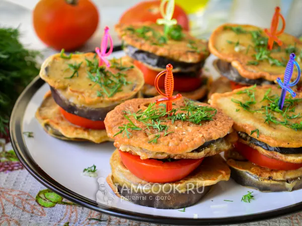 Фото готового блюда: «Гамбургеры» из баклажанов