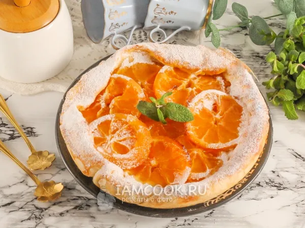 Фото блюда: Пирог из слоеного теста с апельсинами