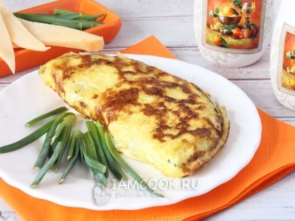 Фото блюда: Омлет с зеленью и сыром