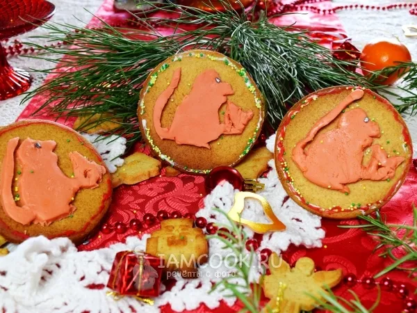Фото готового блюда: Новогоднее печенье «Огненная обезьяна»
