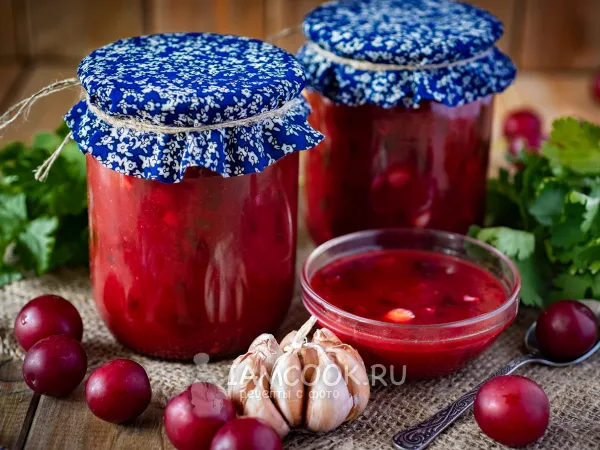 Фото блюда: Ткемали из красной алычи на зиму