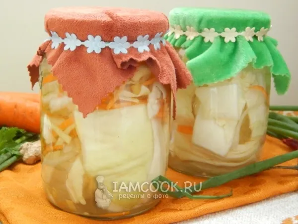 Фото готового блюда: Капуста по-корейски на зиму кусками