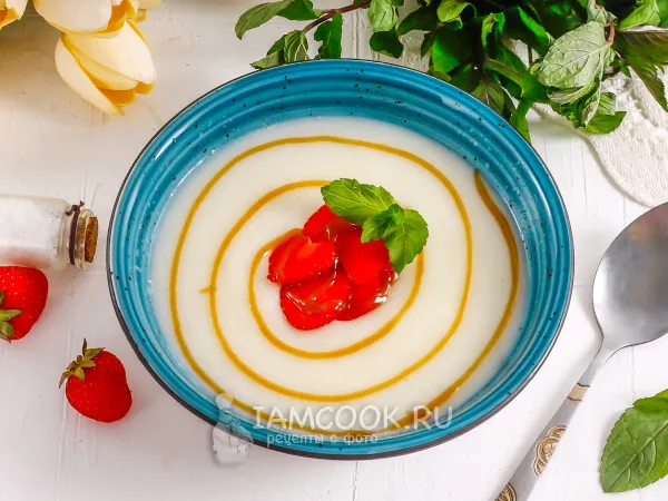 Фото блюда: Жидкая манная каша на молоке и воде