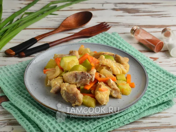 Фото блюда: Хек с овощами в рукаве