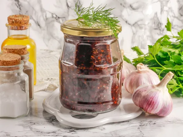 Фото блюда: Икра свекольная на зиму через мясорубку